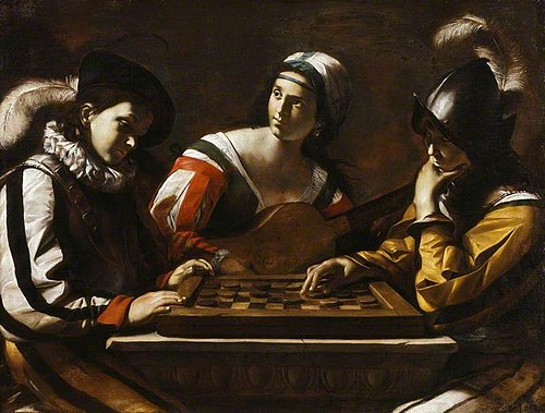 The Game of Draughts, 1630, Mattia Preti
