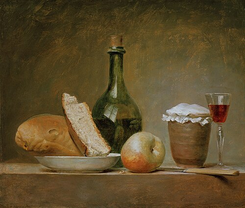 Still Life with a bulbous Bottle, 1770, Anne Vallayer-Coster