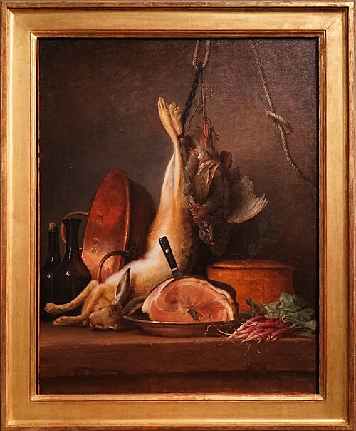 Nature morte : lièvre, perdrix et jambon, 1769, Anne Vallayer-Coster