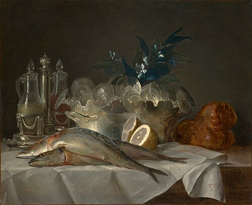 Still Life with Mackerel, 1787, Anne Vallayer-Coster