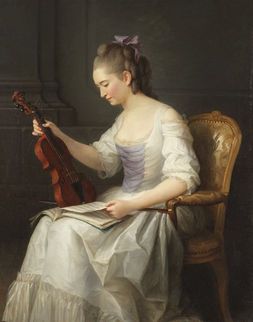 Portrait d'une violoniste, 1773, Anne Vallayer-Coster