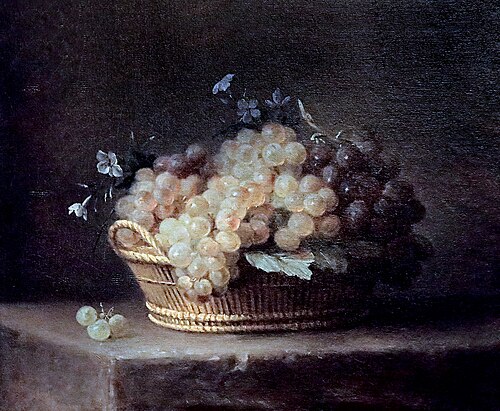 Panier de raisins, 1774, Anne Vallayer-Coster