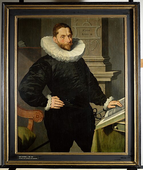 Portrait of Cornelis Basgen Jansz. van Egmond van der Nyenburgh (1553-1606), 1593, Aert Pietersz.