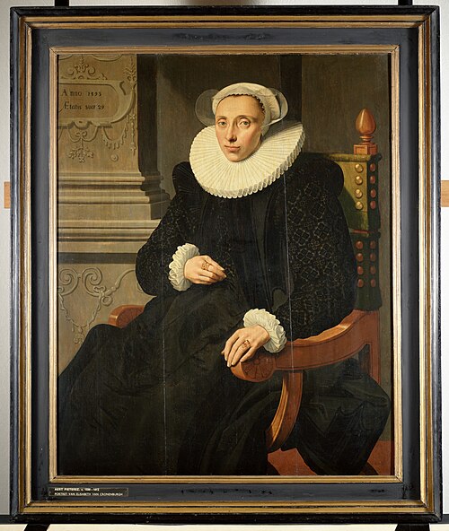 Portrait of Elisabeth van Cronenburgh, 1593, Aert Pietersz.
