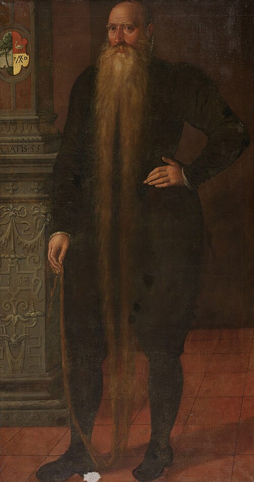 Portrait of Pieter Dircksz, called Long Beard, Council Member of the Orphan Chamber in Edam, 1583, Aert Pietersz.