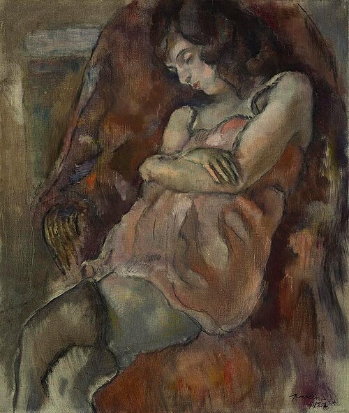 Girl Seated, 1922, Julius Mordecai Pincas