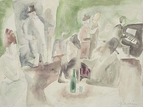 Café scene, , Julius Mordecai Pincas