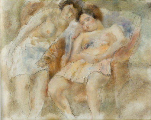 Deux dormeuses, 1928, Julius Mordecai Pincas