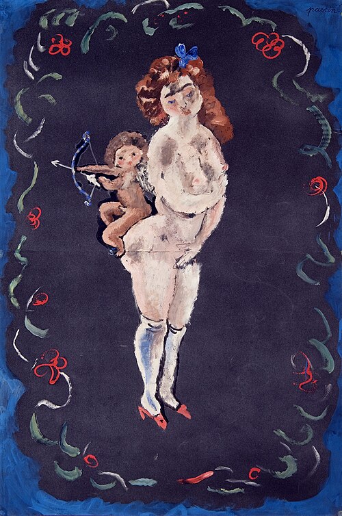 Nude and Cupid, 1920, Julius Mordecai Pincas