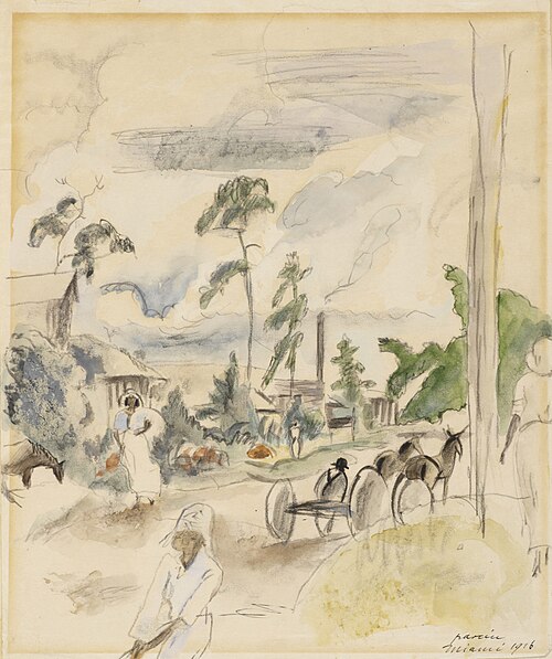 Landscape with Figures, Miami, 1916, Julius Mordecai Pincas