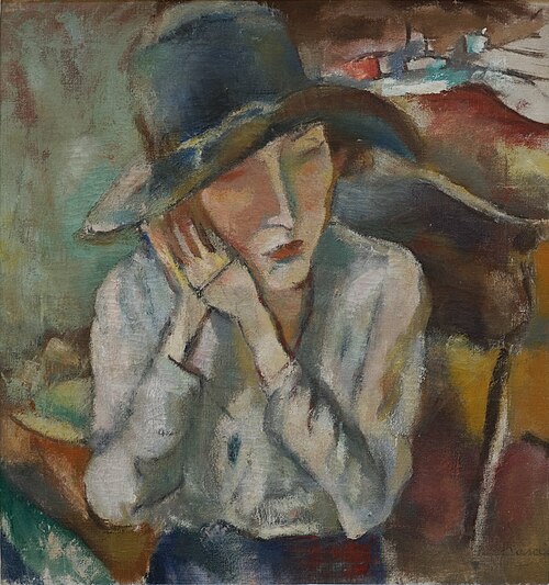 Hermine au grand chapeau, 1917, Julius Mordecai Pincas