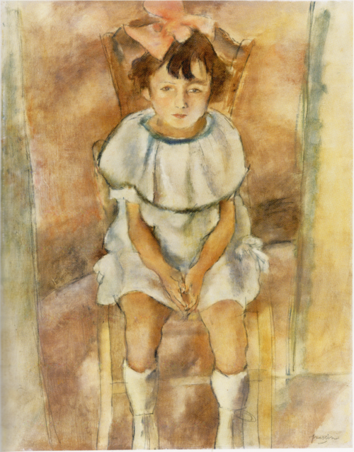 Little Girl with a Rose Ribbon, 1926, Julius Mordecai Pincas