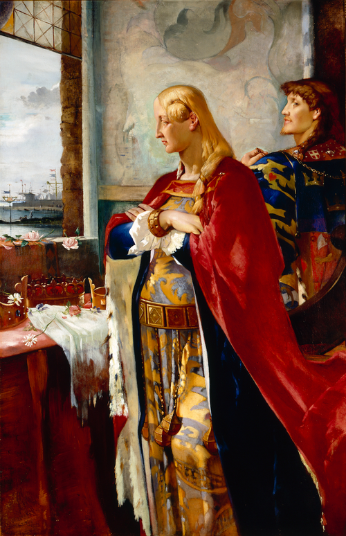 Queen Margaret I and Eric of Pomerania., 1884, Agnes Slott-Møller