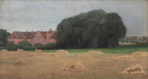 View of the manor Løgismose., 1908, Agnes Slott-Møller