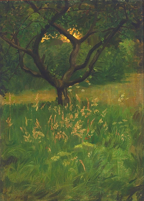 View of a garden., 1929, Agnes Slott-Møller