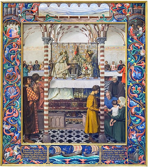 The wedding between Dagmar of Bohemia and Valdemar II of Denmark, 1932, Agnes Slott-Møller