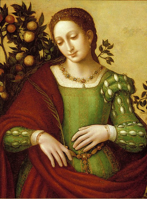 Female Saint, 1530, Francesco Melzi