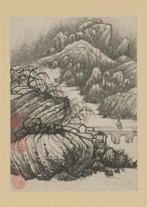 原济金山龙游寺诗意册, , Shitao