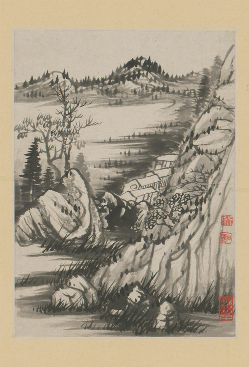 原济金山龙游寺诗意册, , Shitao