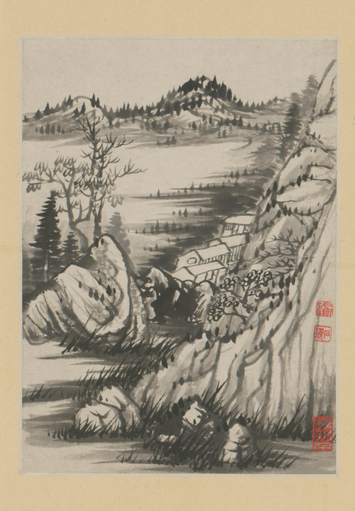 原济金山龙游寺诗意册, , Shitao