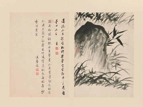 原济兰竹册－兰竹石, , Shitao