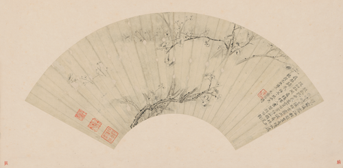 原济梅花图扇, , Shitao