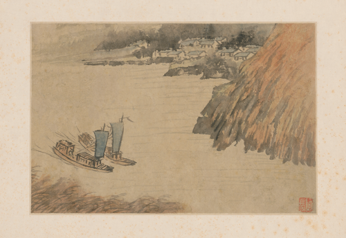 原济山水图页, , Shitao