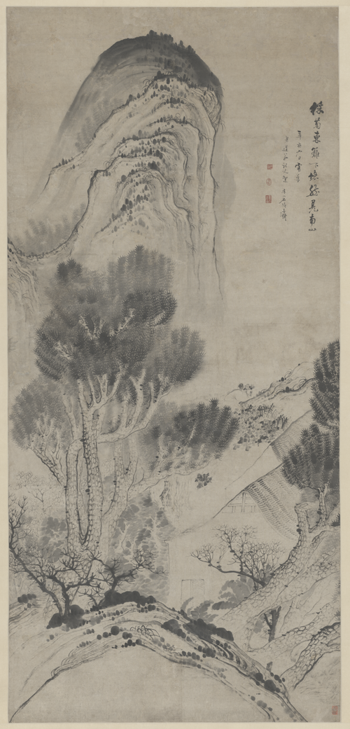 石涛陶诗采菊图轴, , Shitao