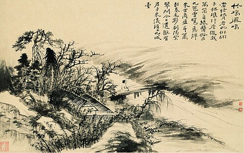 溪南八景图册, 1700, Shitao