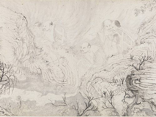 The Sixteen Luohans, 1667, Shitao