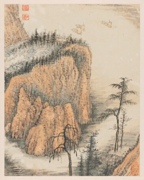 Reminiscences of Qinhuai River, 1674, Shitao