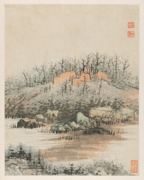 Reminiscences of Qinhuai River, 1674, Shitao