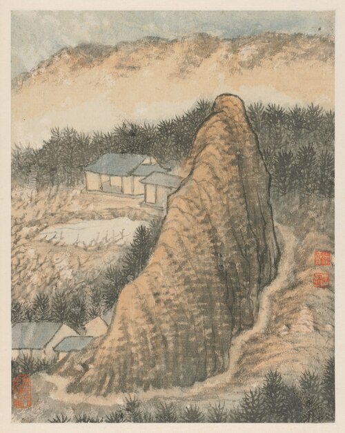 Reminiscences of Qinhuai River, 1674, Shitao