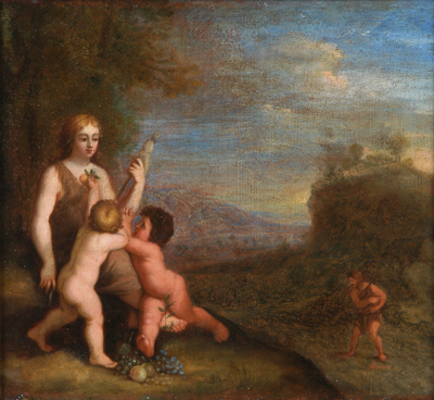 Adam und Eva mit Kain und Abel, 1660, Louise Hollandine du Palatinat