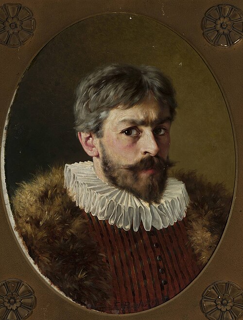 Self-portrait in the 17th-century costume, 1890, Edmund Perle