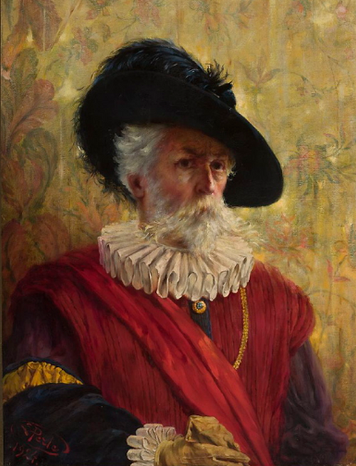 Self-portrait in the 16th-century costume, 1924, Edmund Perle