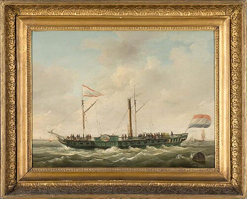 Het raderstoomschip 'Prinses Marianne' (I), 1825, Jan van Ouwerkerk