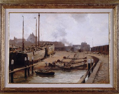 De scheepswerf Scheepsbouw Maatschappij "Scheveningen" in Scheveningen, 1917, Joseph Gerardus van Jole