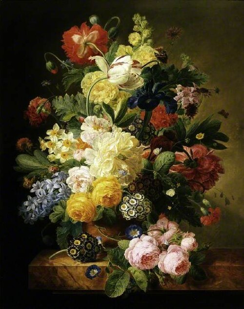 Vase of flowers, 1830, Mélanie de Comoléra