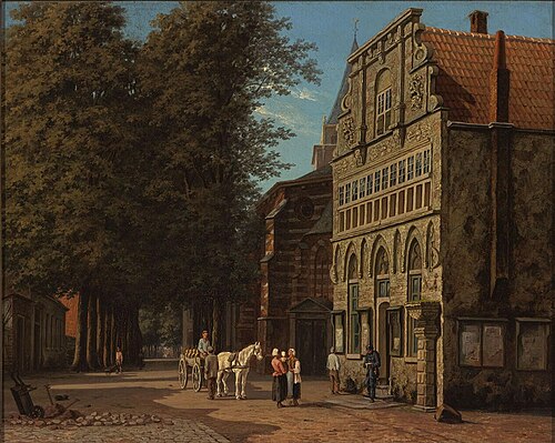 City Hall in Woerden, 1850, Willem de Haas Hemken