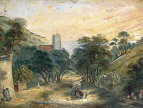 Old London Road, Entrance to Hastings, East Sussex, 1846, William Henry Brooke