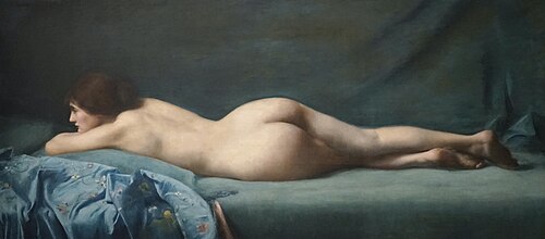 Female Nude on a Blue Divan, 1911, Madeleine Smith-Champion