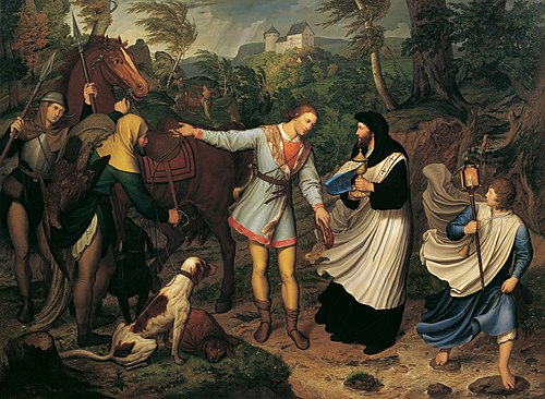 Rudolf von Habsburg und der Priester, 1828, Ludwig Ferdinand Schnorr von Carolsfeld