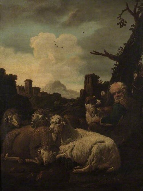 Sheep and Landscape, , Philipp Peter Roos