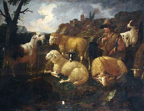Landscape with Sheep, , Philipp Peter Roos
