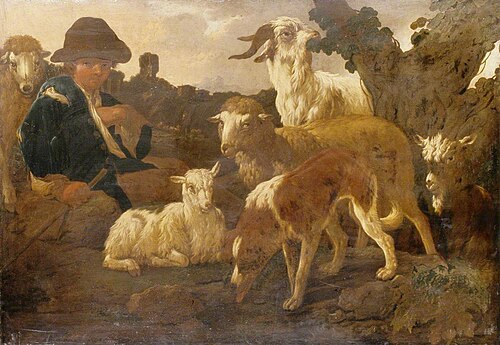 Goatherd and Goats, , Philipp Peter Roos