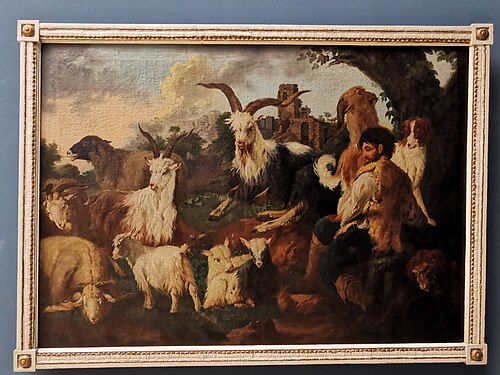 Shepherd with Goat Herd, 1700, Philipp Peter Roos