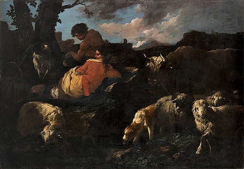 Arcadian Shepherds, 1650, Philipp Peter Roos