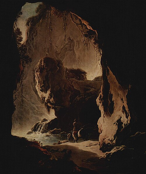 Landscape with a Grotto, 1500, Philipp Peter Roos