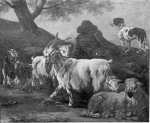 Ziegen und Schafherde, 1681, Philipp Peter Roos